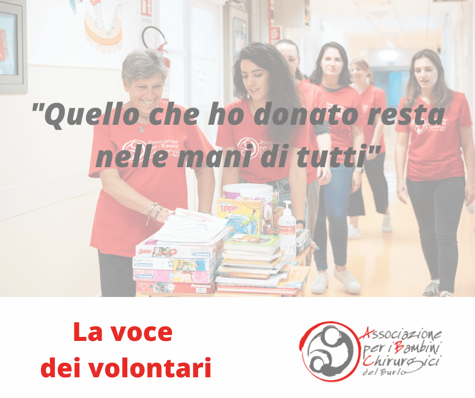 Quello che ho donato resta nelle mani di tutti